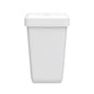 A CWS ParadiseLine Paper Bin fehér színű szemetes (23 l) egyszerű, téglalap alakú kialakításával és lapos fedelével tűnik ki, amelyet fehér háttér előtt ábrázolnak.
