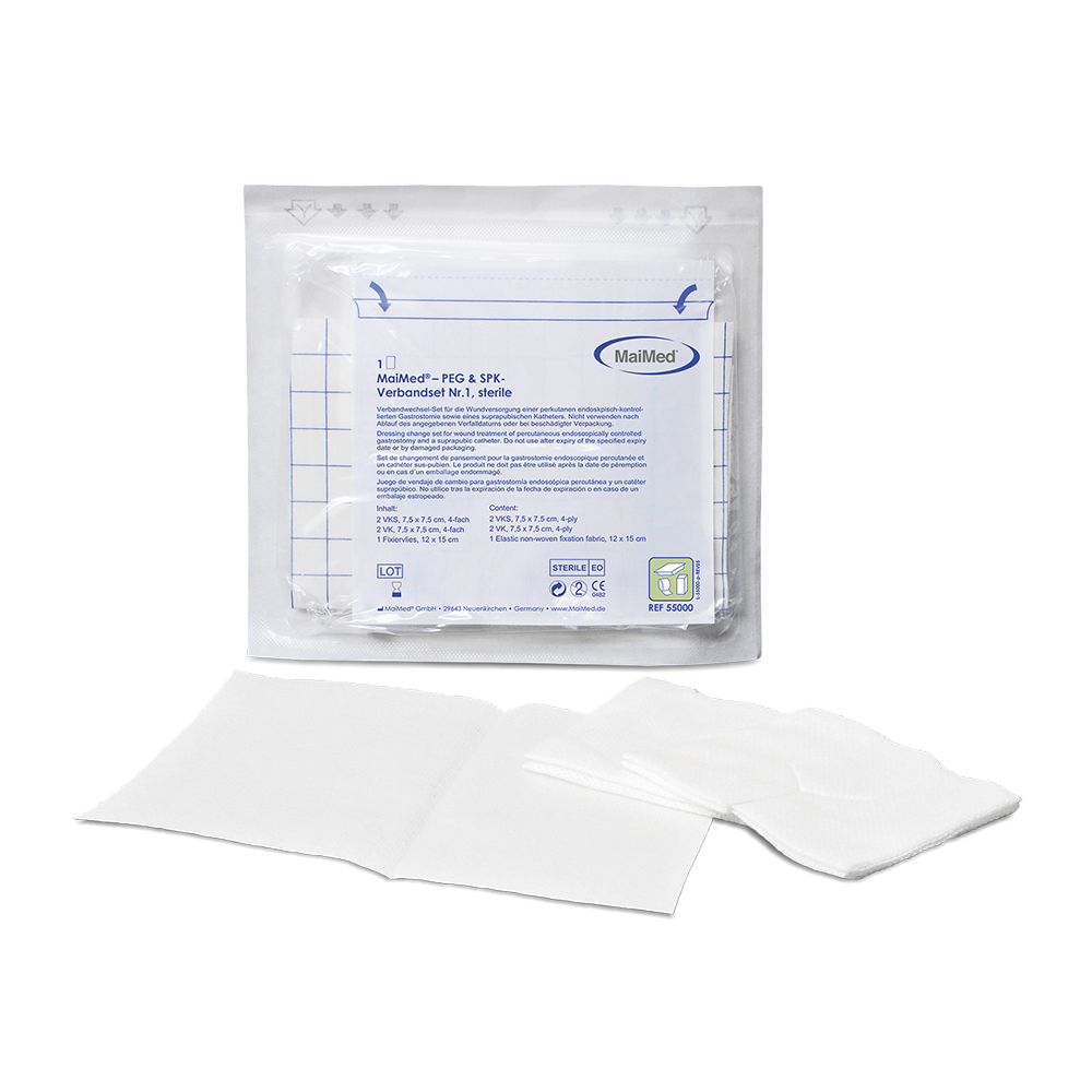 MaiMed PEG & SPK kötszerkészlet No. 1 - steril steril, egyszerűen csomagolva 15 db/zsák | Doboz (15 db)