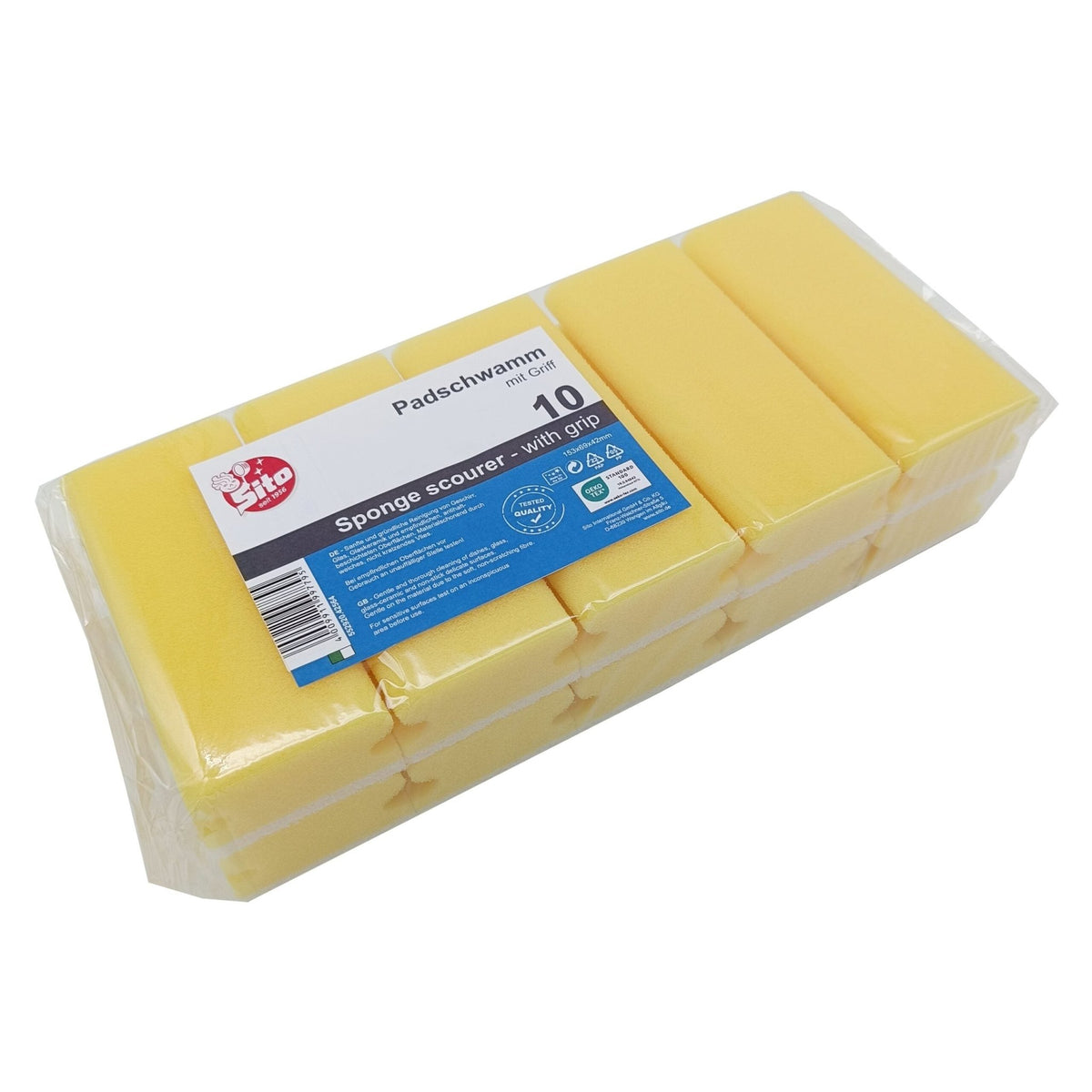 Sito Padschwamm nicht kratzend, 153 x 69 x 42 mm gelb
