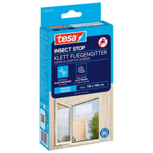 tesa INSECT STOP Klett Fliegengitter für Fenster weiß, 110 x 130 cm