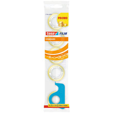 tesafilm kézi tekercselő + 5 tekercs standard, átlátszó