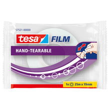 tesafilm kézzel elszakítható, átlátszó, 25 m x 19 mm