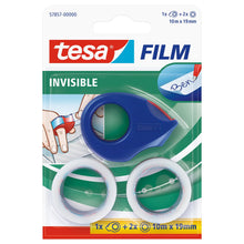 tesafilm mini tekercselő + 2 tekercs Invisible, matt fehér, legfeljebb 19 m-es tekercsekhez