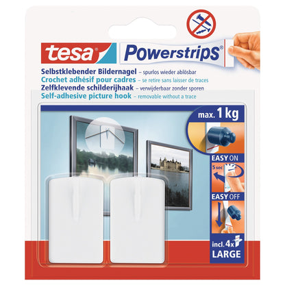 tesa Powerstrips Bilder-Nagel, weiß