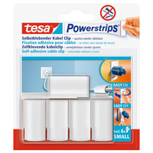 tesa Powerstrips kábelrögzítő, fehér