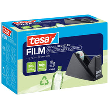 tesa DESK DISPENSER ECONOMY RECYCLED asztali tekercsadagoló tesafilm CRYSTAL RECYCLED-del, átlátszó