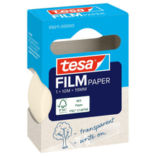 tesafilm PAPER, átlátszó, függeszthető hajtogatott dobozban, 10 m x 19 mm