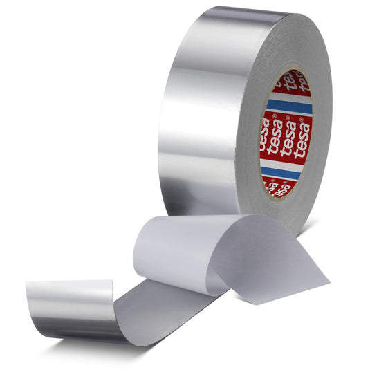 tesa 60672 alumínium ragasztószalag hordozófóliával, 50 m x 50 mm, matt ezüst
