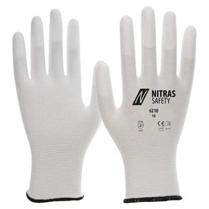 NITRAS nylon kesztyű, fehér