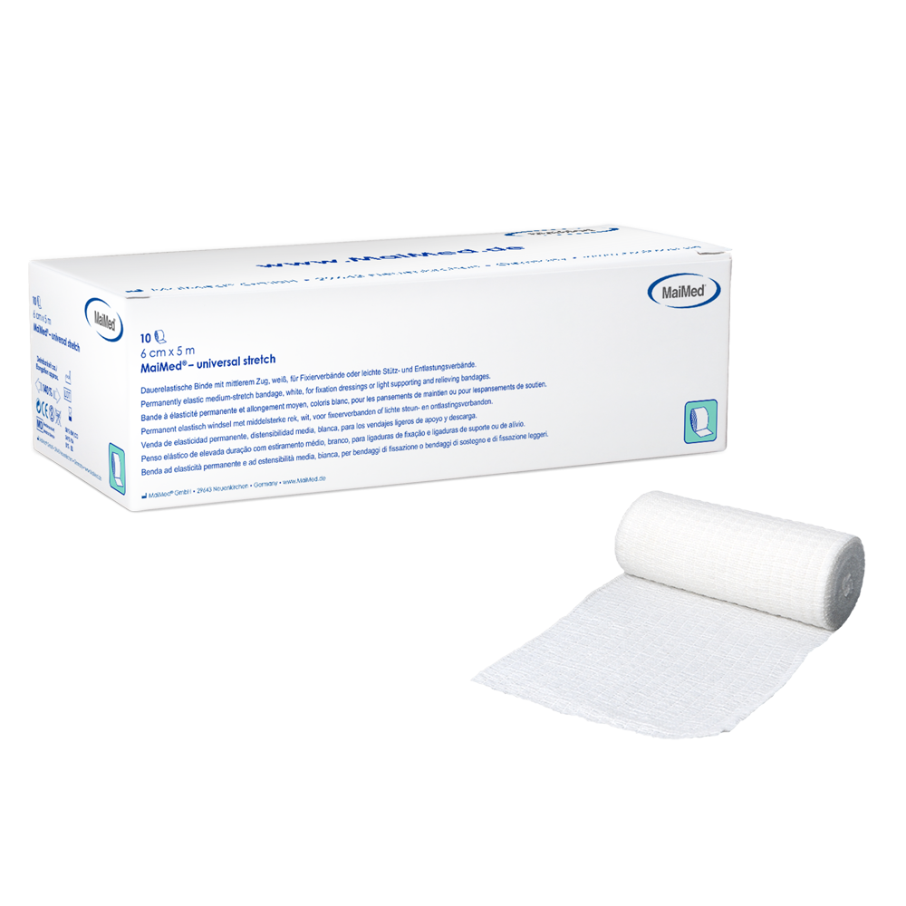 MaiMed-univerzális stretch, cselló nélkül Tartósan rugalmas kötés, 10 db/doboz