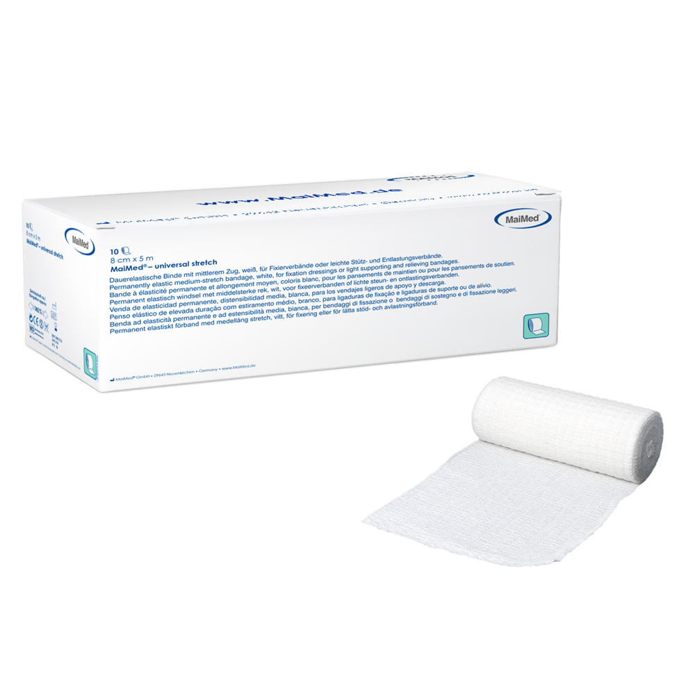 MaiMed-univerzális stretch, cselló nélkül Tartósan rugalmas kötés, 10 db/doboz