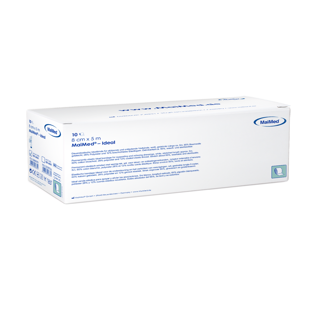 MaiMed-Ideal, cselló nélkül, fehér tartósan rugalmas kötések