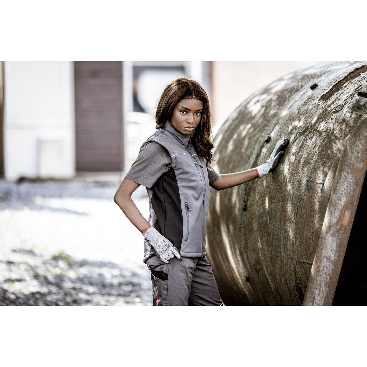 NITRAS MOTION TEX LIGHT, softshell mellény, szürke/fekete