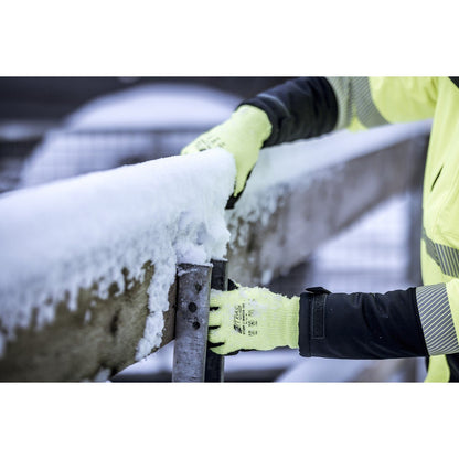 NITRAS TAEKI WINTER CUT, vágásvédő kesztyű, neon sárga / fekete