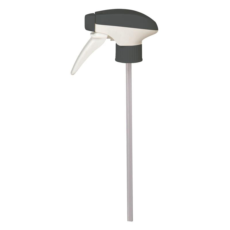 A Diversey Deutschland GmbH & Co. OHG Room Care R4 cserepermetezője, az R4 bútorápolóhoz, fekete-fehér fúvókával rendelkezik, hosszú, átlátszó csővel. Kartonként (5 csomag) árusítva, egyszínű fehér háttéren ábrázolva.