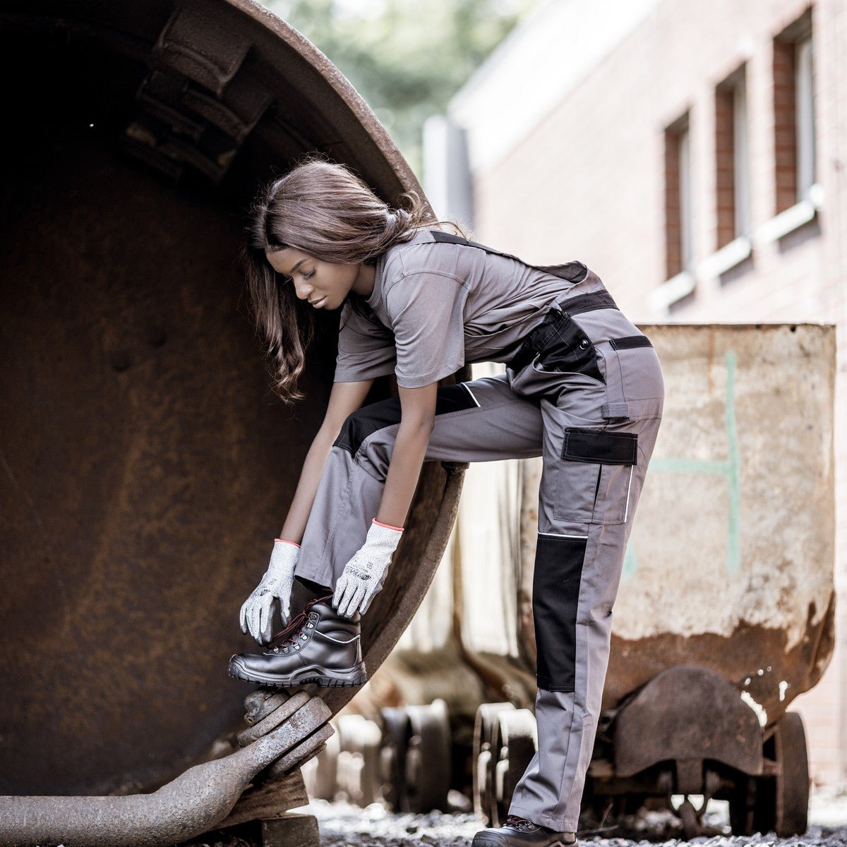 NITRAS MOTION TEX LIGHT, dungarees, szürke/fekete