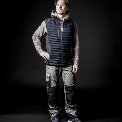 NITRAS MOTION TEX PRO FX, munkanadrág, hosszú, khaki / fekete
