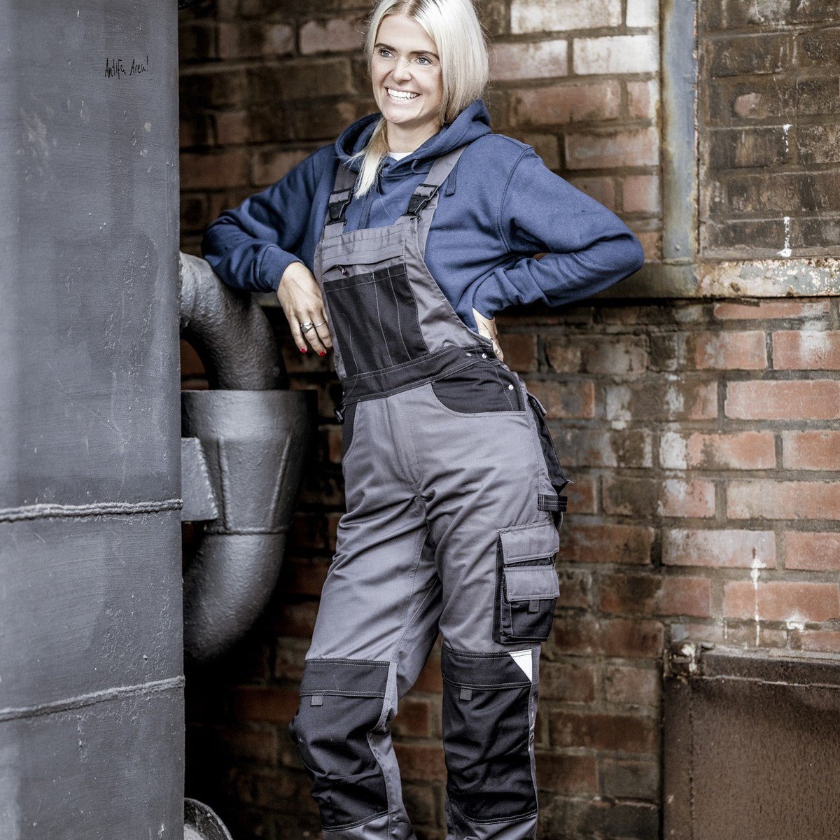 NITRAS MOTION TEX PLUS, Dungarees, szürke/fekete