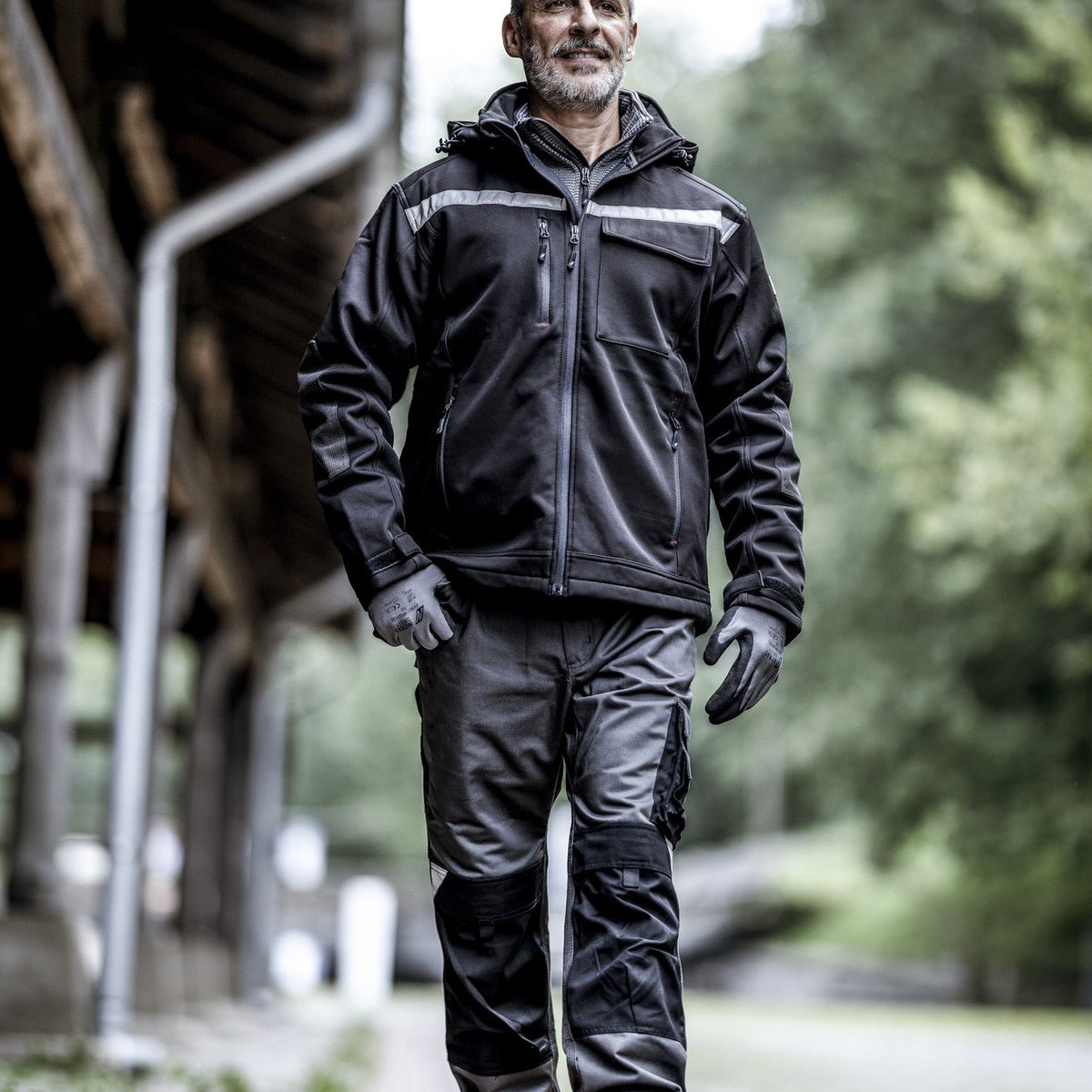 NITRAS MOTION TEX PLUS, softshell kabát, fekete