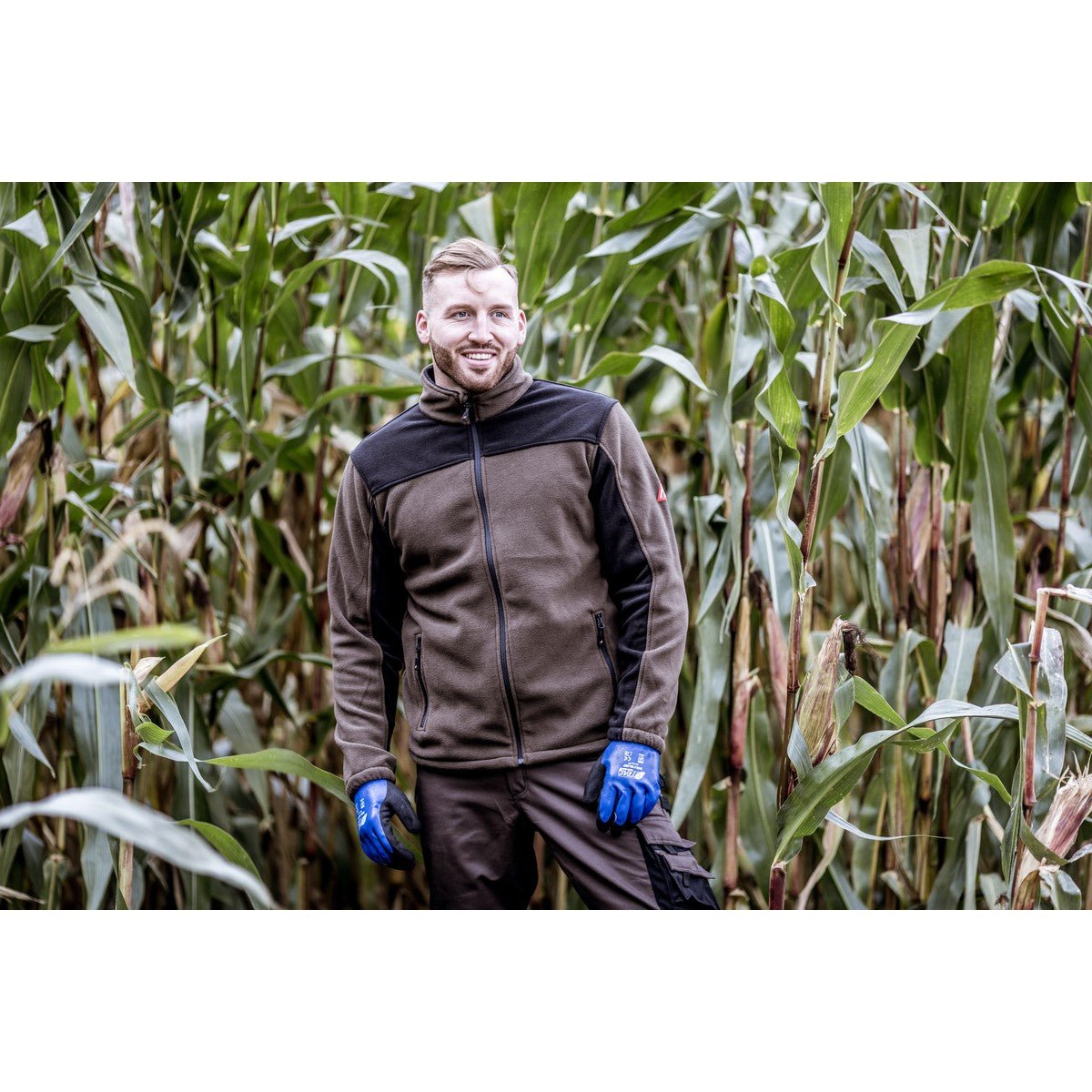 NITRAS MOTION TEX PLUS, polár kabát, barna / fekete