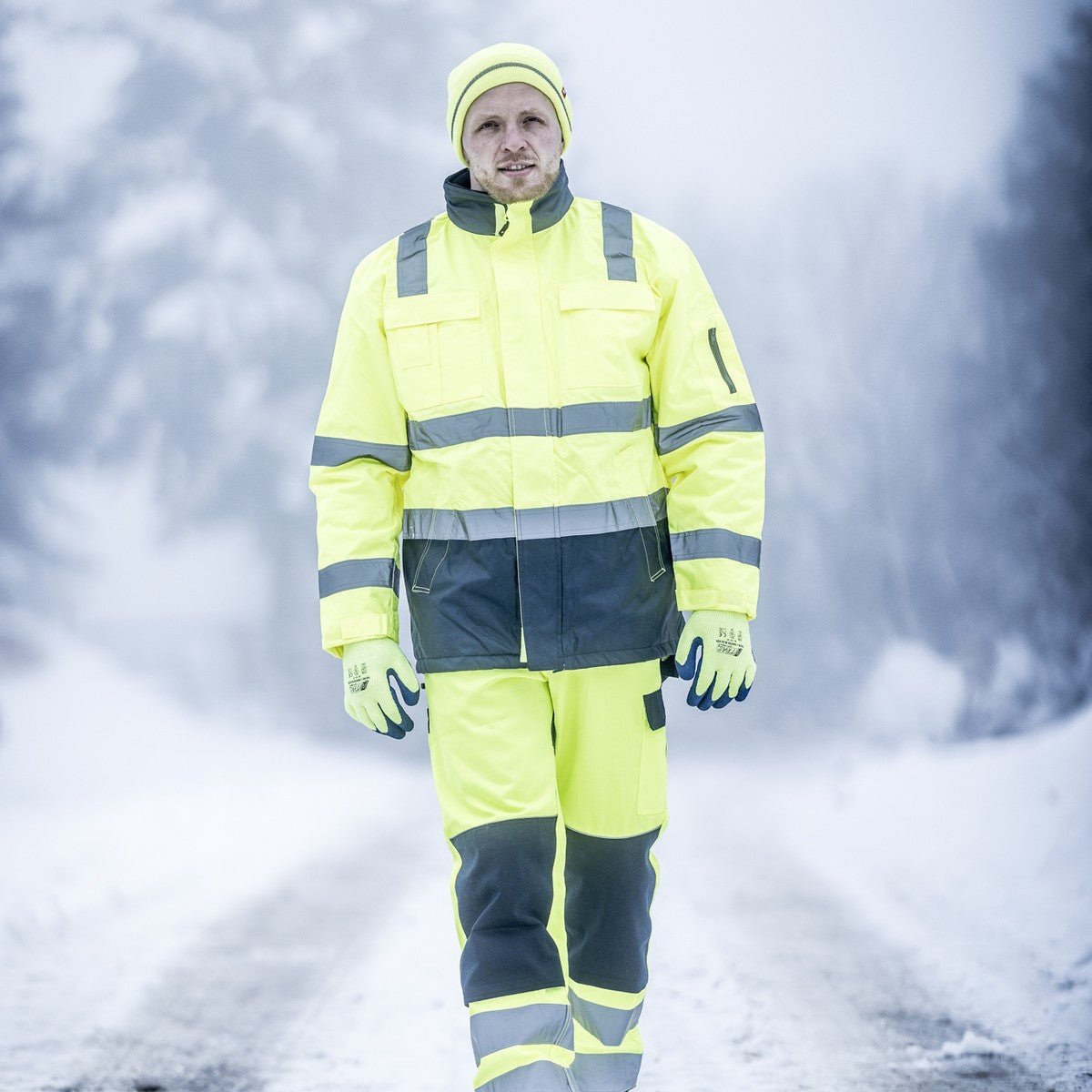 NITRAS MOTION TEX VIZ, jól látható parka, neon sárga / sötétkék