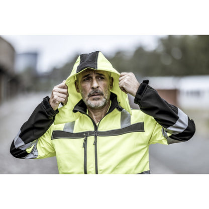 NITRAS levehető kapucni, neon sárga / fekete, OEKO-TEX poliészter: 100% | Csomag (1 db)