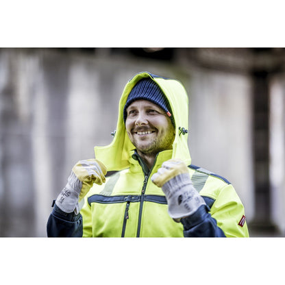NITRAS UNIVERSAL, műbőr kesztyű, natúr szín / sárga, EN 388 pamut | Csomag (12 pár)