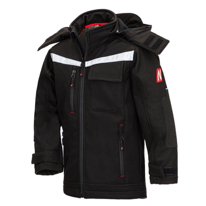 NITRAS MOTION TEX KIDS, softshell kabát, fekete