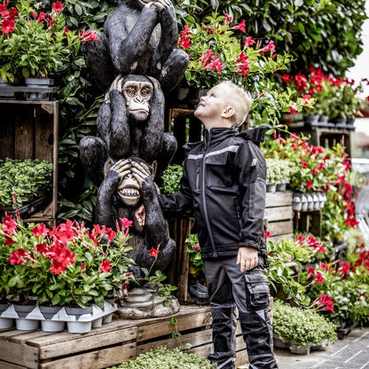 NITRAS MOTION TEX KIDS, softshell kabát, fekete