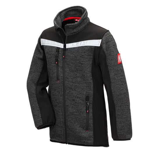 NITRAS MOTION TEX KIDS, kötött softshell kabát, fekete