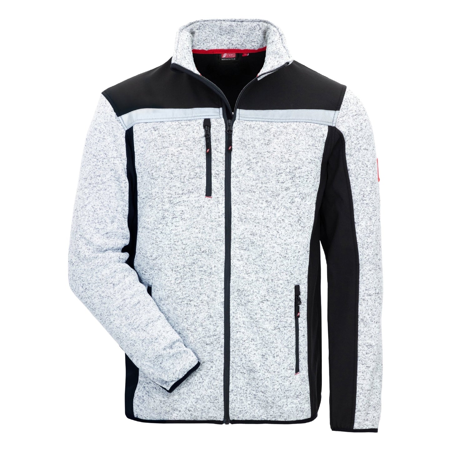 NITRAS MOTION TEX PLUS, kötött softshell kabát, világosszürke/fekete