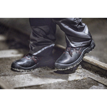 NITRAS BASIC STEP MID, S3 biztonsági csizma, középmagas, fekete