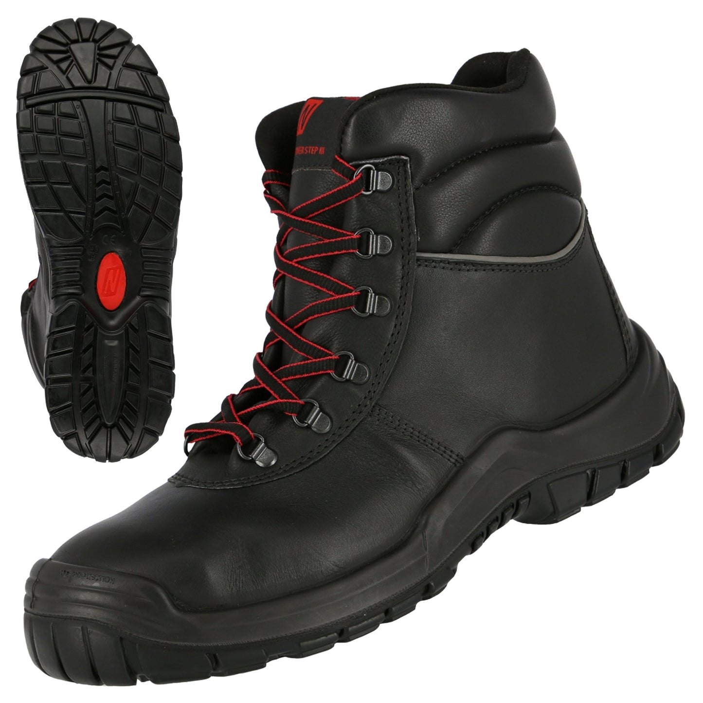 NITRAS POWER STEP MID+, S3 CI HI HRO biztonsági csizma, magas, fekete