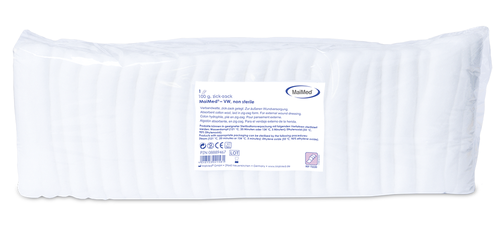 MaiMed-VW cikk-cakk kötésű pamut fóliatáska