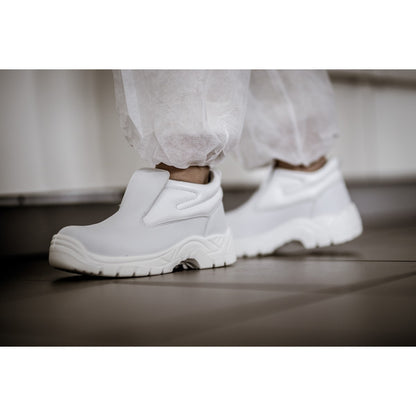NITRAS CLEAN STEP MID SL, S2 biztonsági papucs, fehér