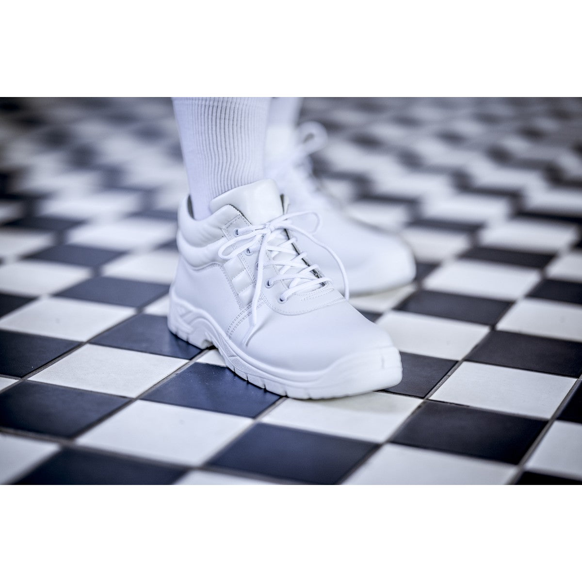 NITRAS CLEAN STEP MID, S2 biztonsági csizma, középmagas, fehér