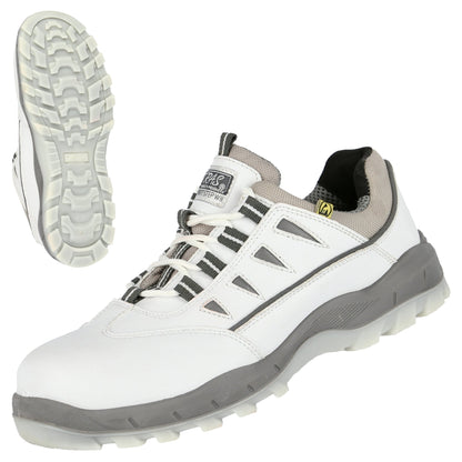 NITRAS SPORT STEP WH, biztonsági alacsony cipő, fehér