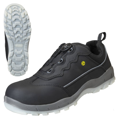 NITRAS SPORT STEP FIT, biztonsági alacsony cipő, fekete