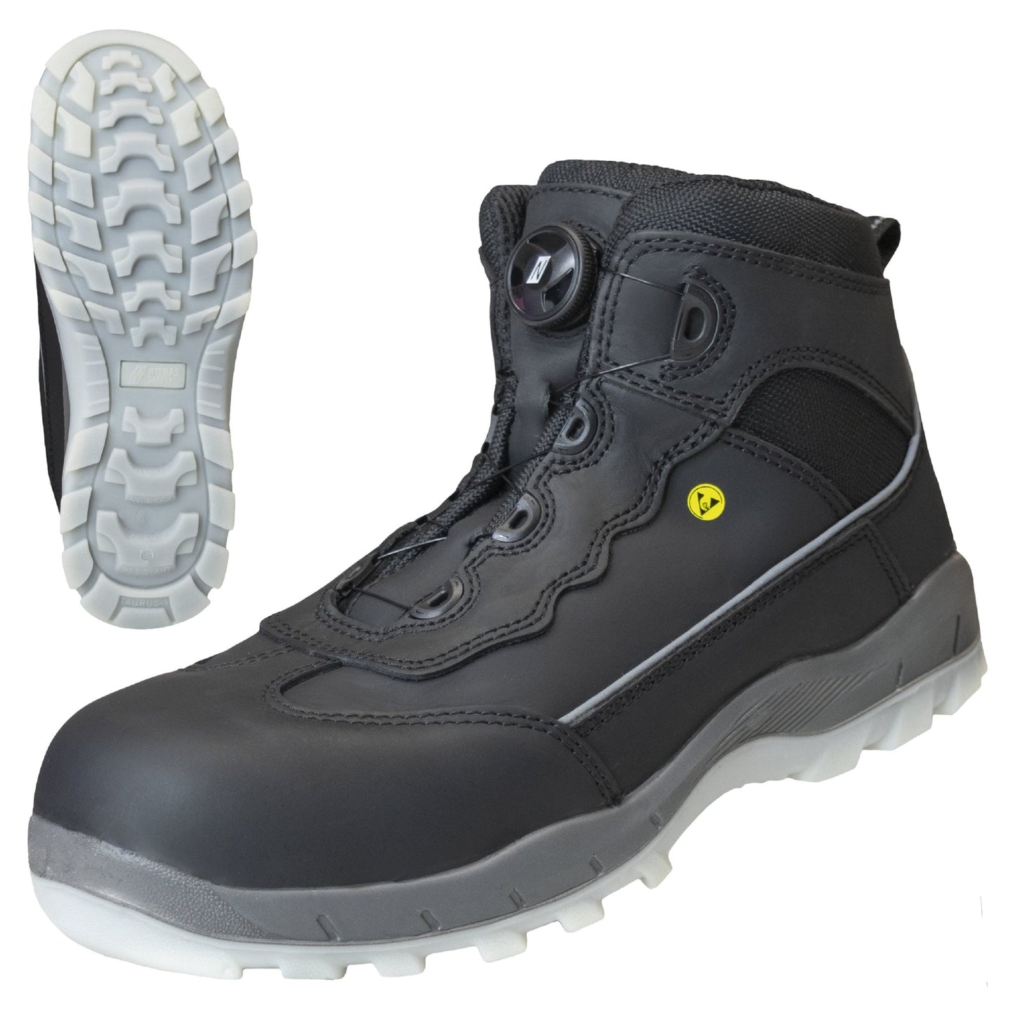NITRAS SPORT STEP MID FIT, biztonsági csizma, középmagas, fekete