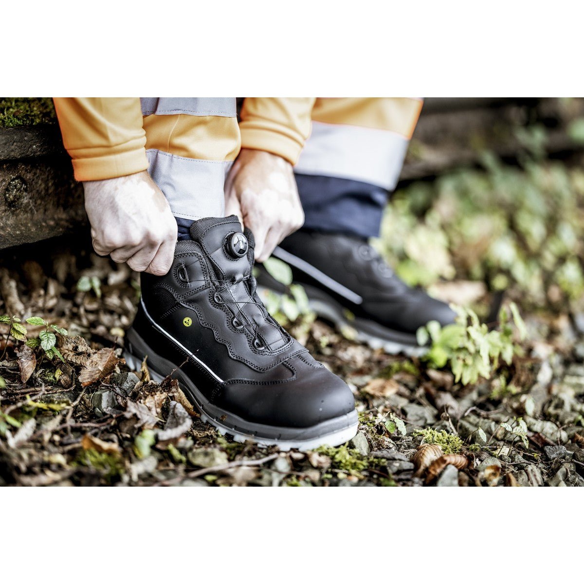 NITRAS SPORT STEP MID FIT, biztonsági csizma, középmagas, fekete