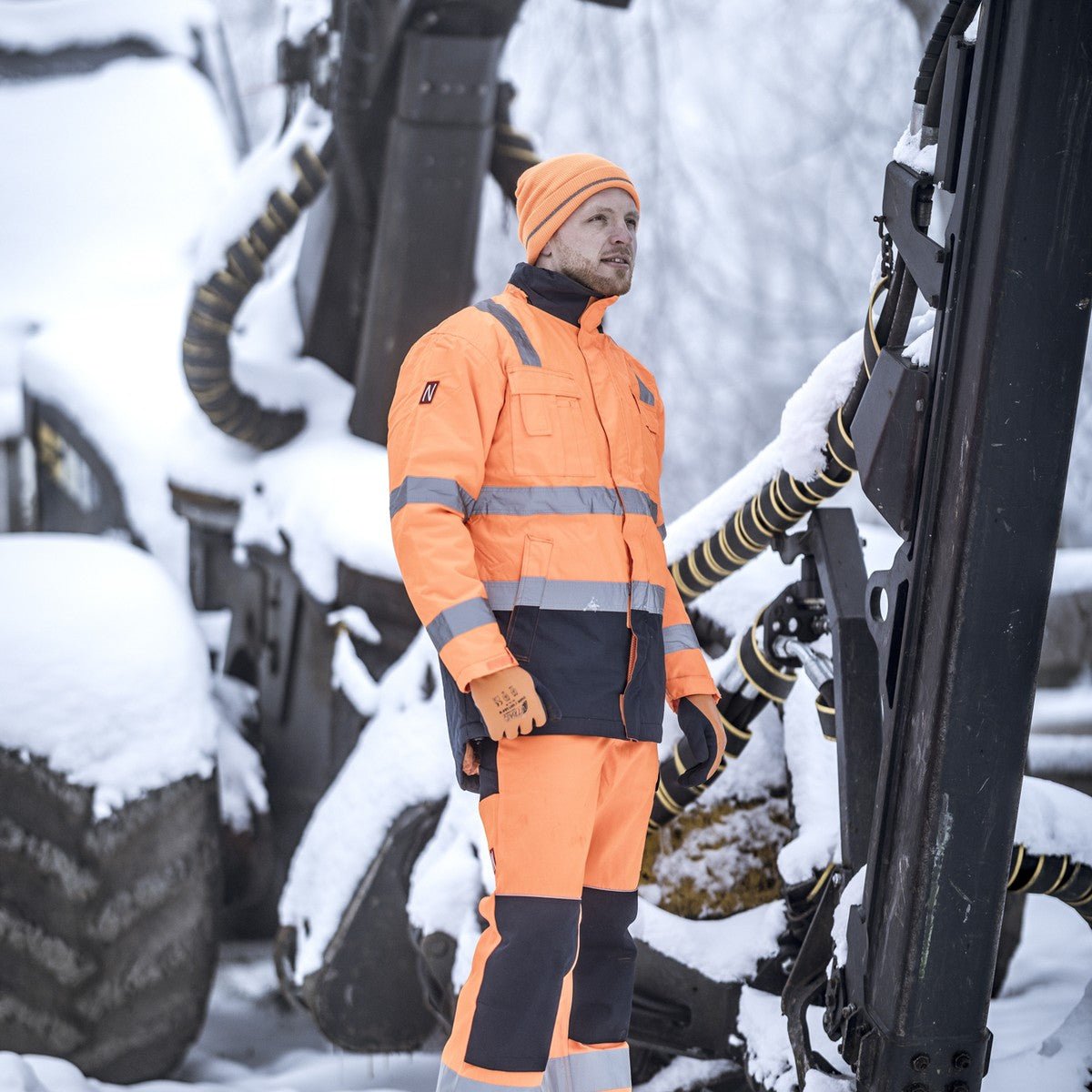 NITRAS MOTION TEX VIZ, jól látható parka, neon narancs / sötétkék