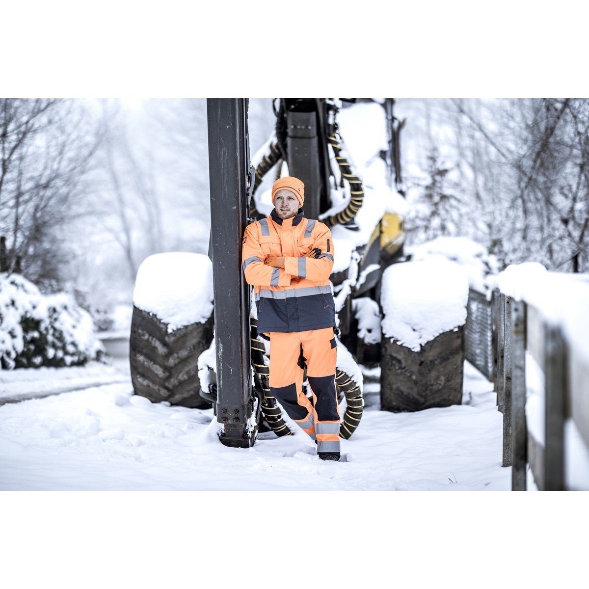 NITRAS MOTION TEX VIZ, jól látható parka, neon narancs / sötétkék