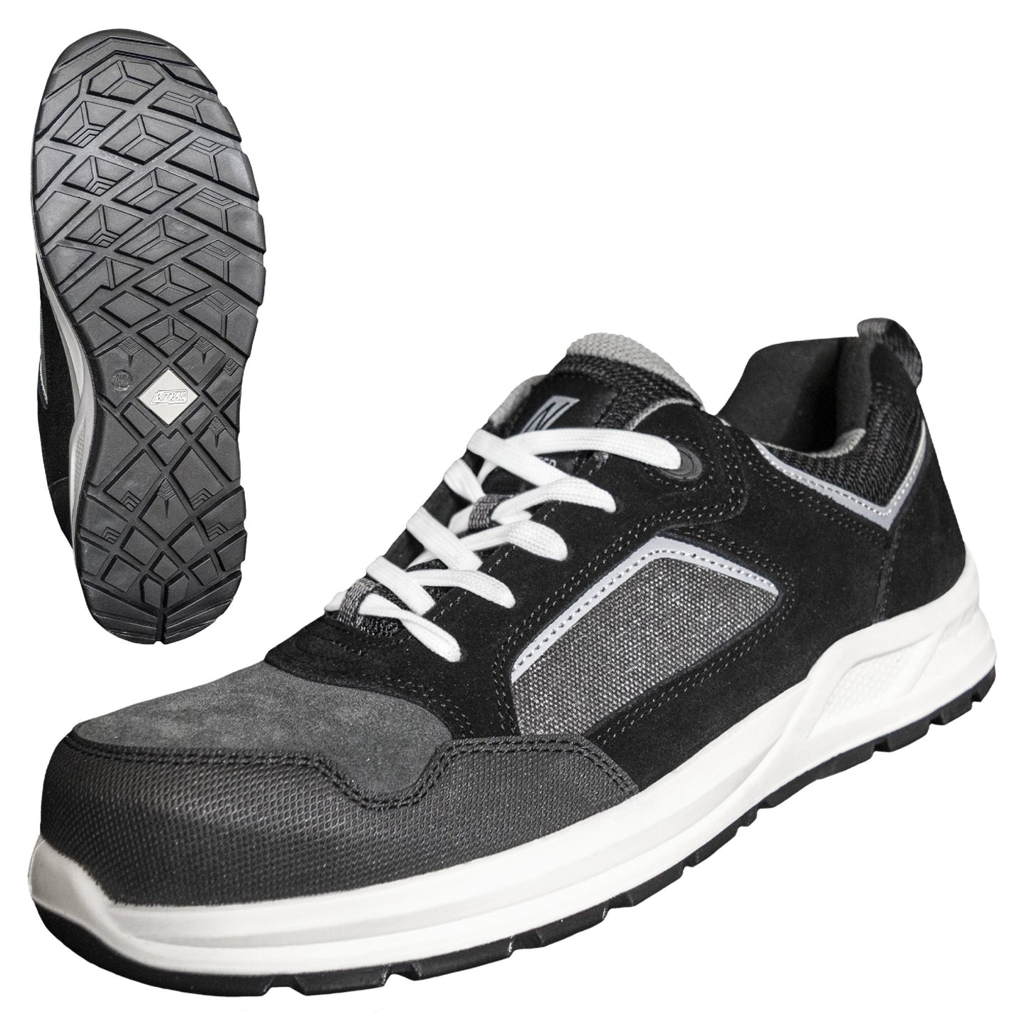 NITRAS CLASSIC STEP, S1P biztonsági cipő, szürke/fekete