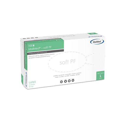 MaiMed-soft PF latex vizsgálókesztyű nem steril púdermentes 100 db/doboz