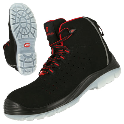 NITRAS MICRO STEP MID, S1 P biztonsági csizma, középmagas, fekete
