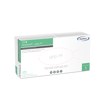 MaiMed-grip PF, nem steril, púdermentes latex vizsgálókesztyű