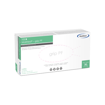 MaiMed-grip PF, nem steril, púdermentes latex vizsgálókesztyű