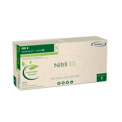 MaiMed-Nitrile BIO, nem steril, púdermentes Latexmentes nitril kesztyű, zöld, 100 db/doboz