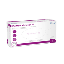 MaiMed vi-touch eldobható vinil kesztyű, púdermentes, 100 db/doboz