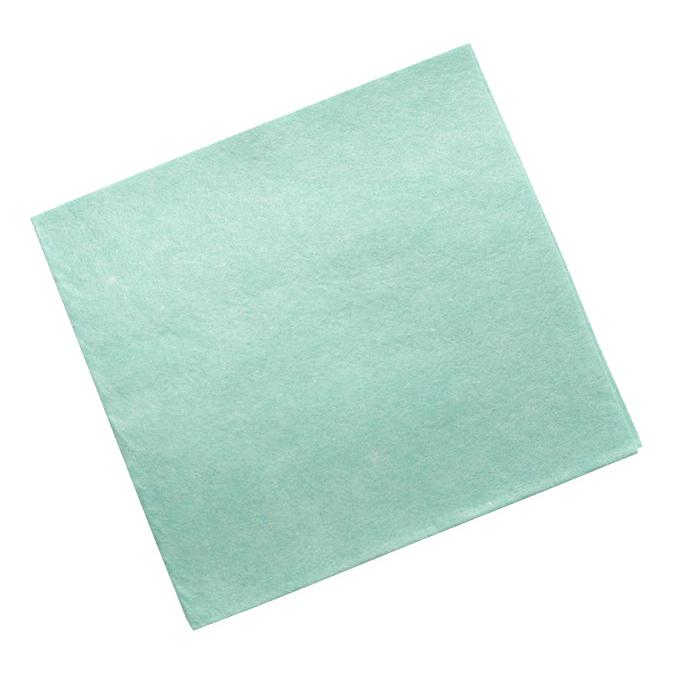 Egyetlen TASKI Allegro Light felülettörlő kendő, Diversey Deutschland GmbH & Co. OHG, fehér háttér előtt van kiterítve, és enyhén ferdén felülről látható.